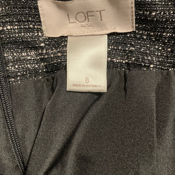 Loft black and silver A-line skirt - Picture 3 of 4